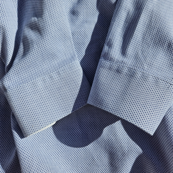 Maceoo XL Long Sleeve Dress Shirt Italian Button-Down Blue White Top 100% Cotton - Picture 16 of 16